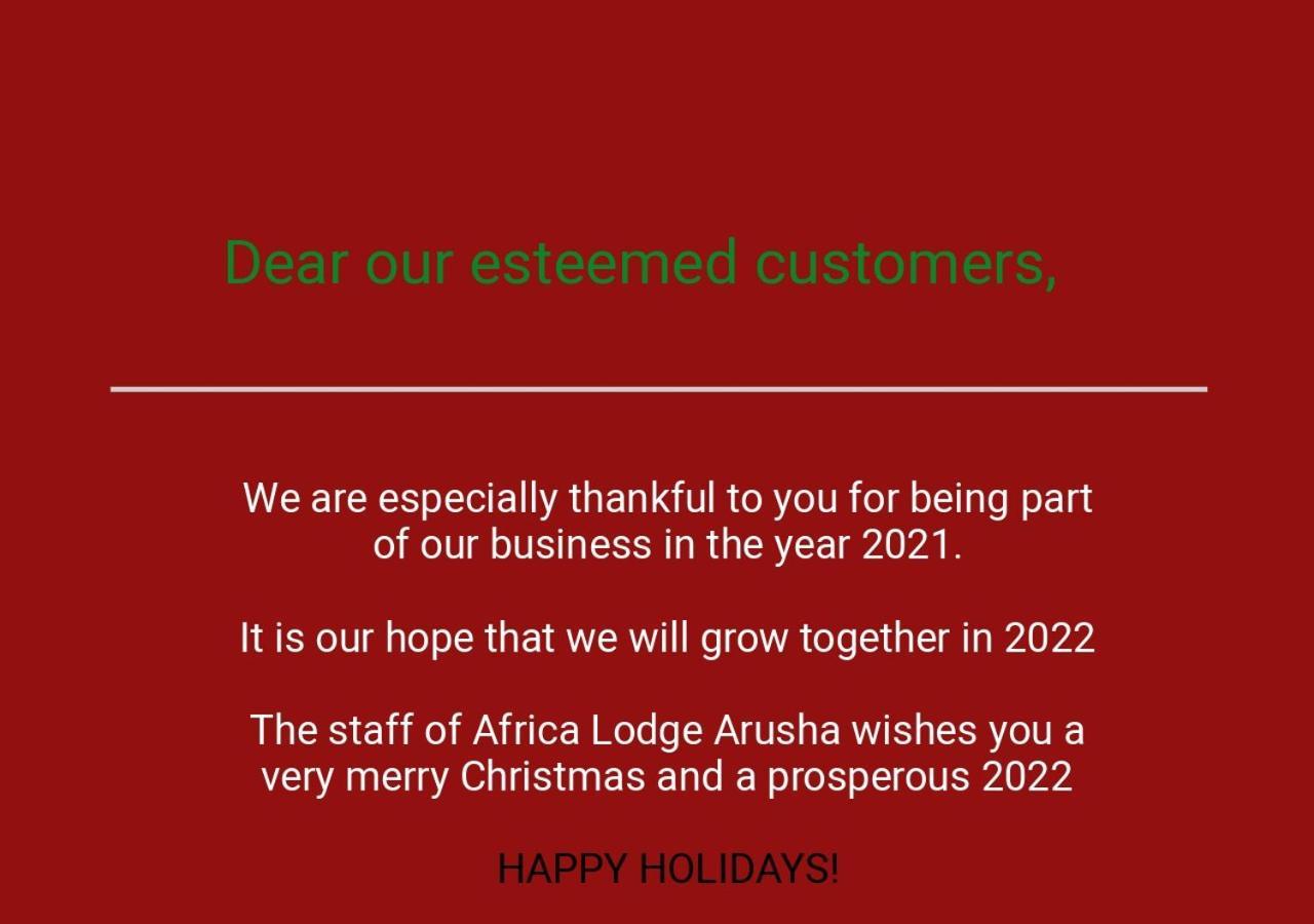 Africa Lodge Arusha Nkoaranga Exteriér fotografie